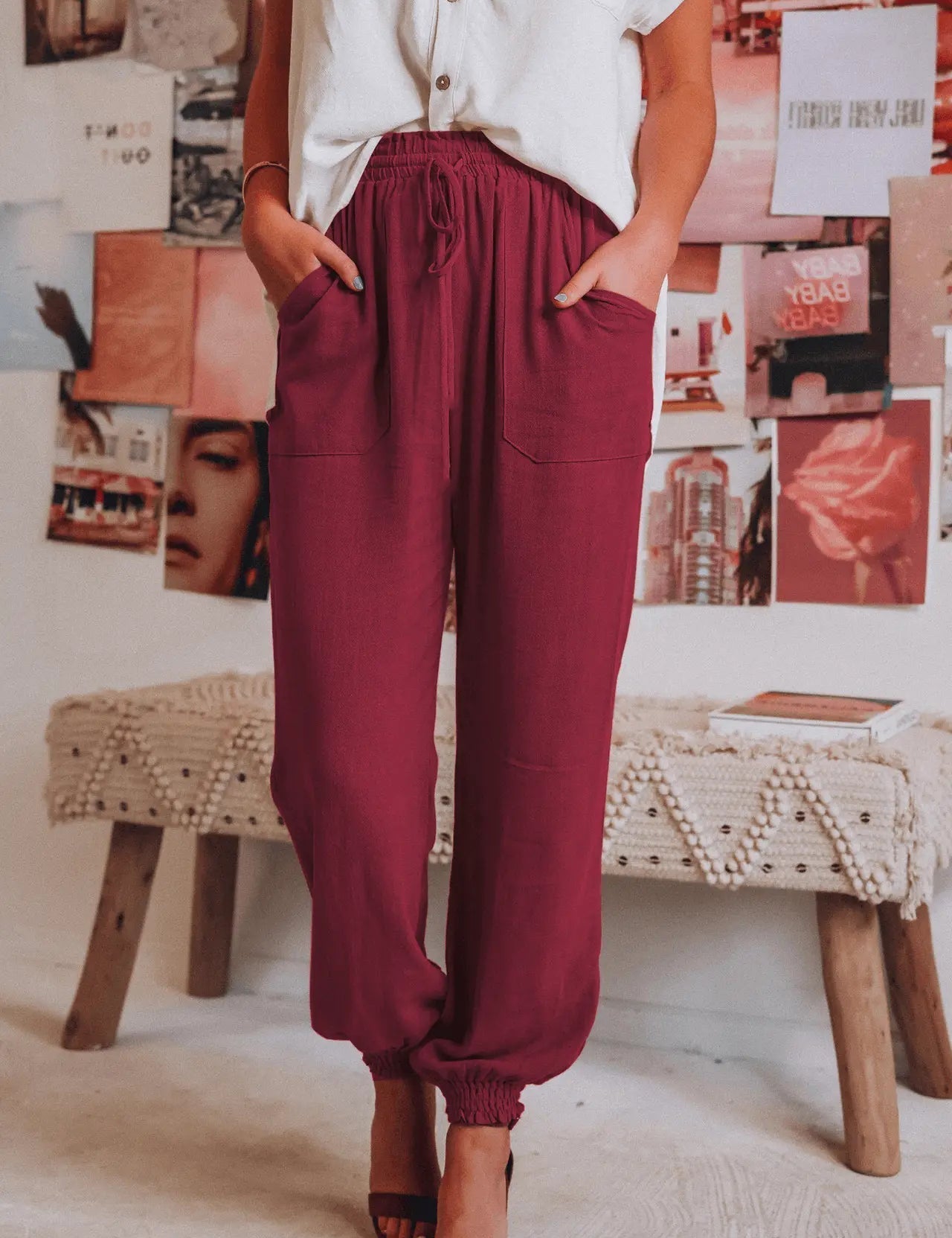 Pantaloni autunnali in lino Breezy ALOHA per uno stile e un comfort stagionale senza sforzo