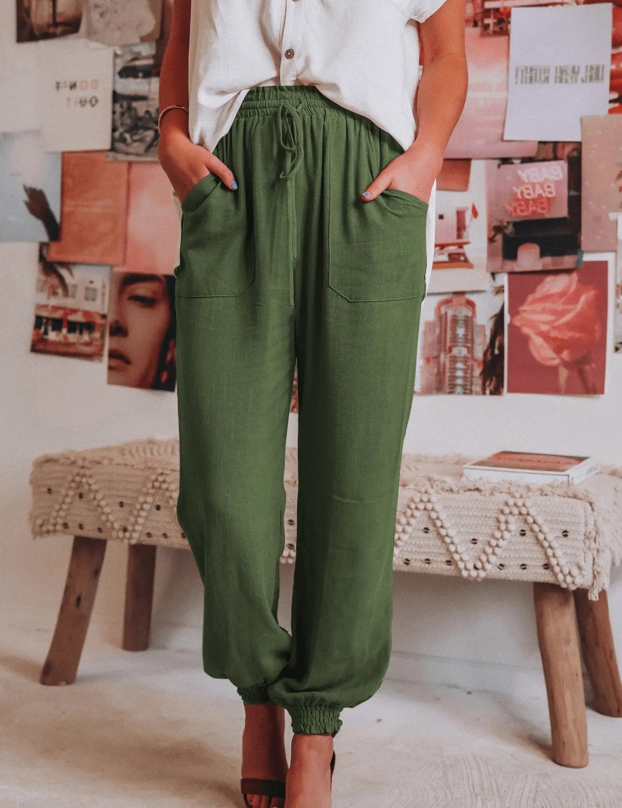 Pantaloni autunnali in lino Breezy ALOHA per uno stile e un comfort stagionale senza sforzo