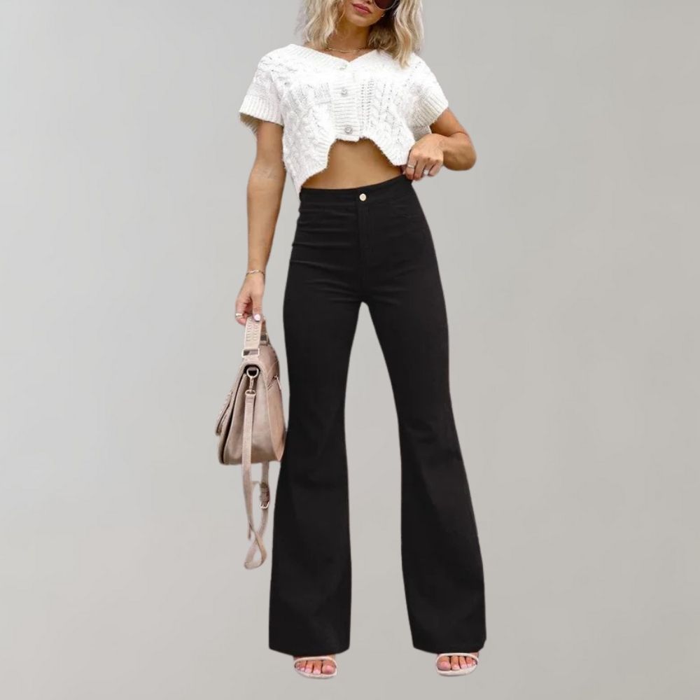Pantaloni a Zampa in Lino da Donna – Eleganti e Comodi per l'Autunno