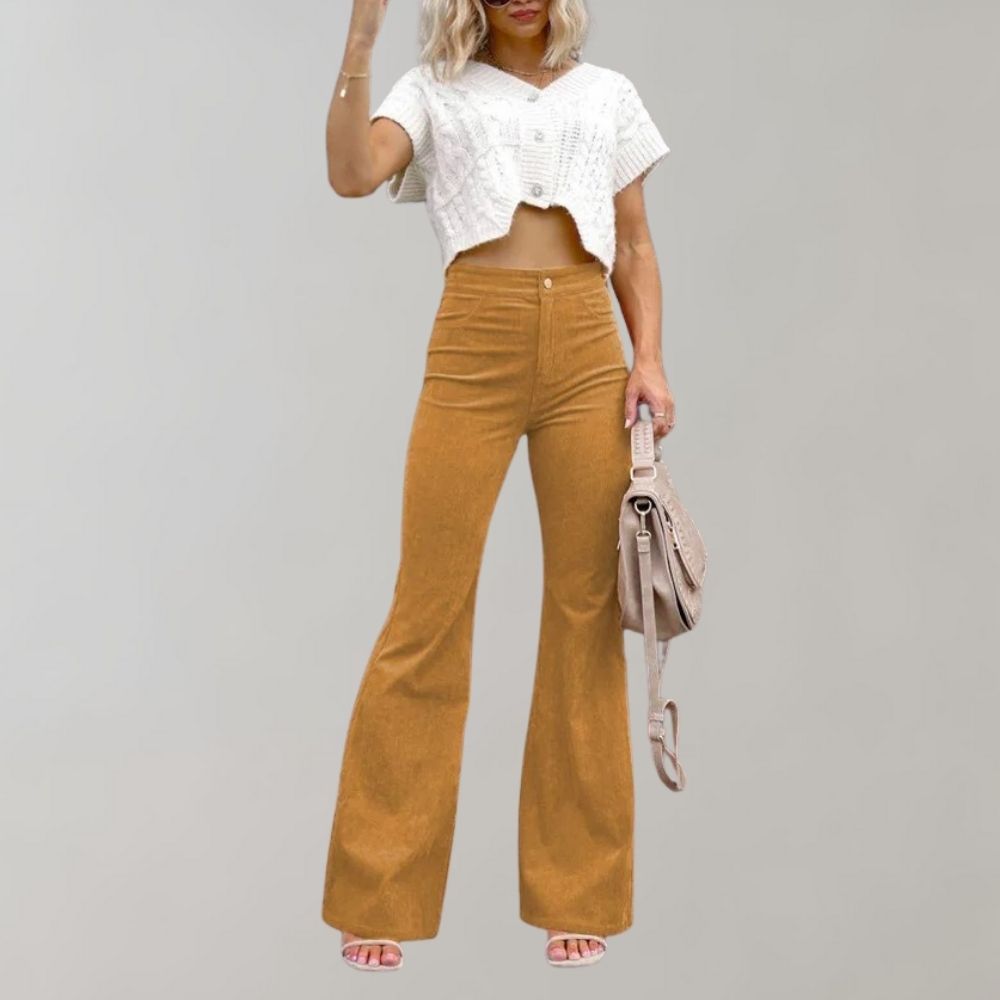Pantaloni a Zampa in Lino da Donna – Eleganti e Comodi per l'Autunno