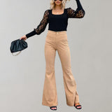 Pantaloni a Zampa in Lino da Donna – Eleganti e Comodi per l'Autunno