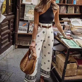 Pantaloni di lana invernali chic vintage Boho da donna di VINA