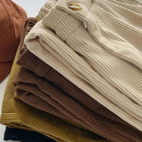 Pantaloni di lana a vita alta vintage chic per donne alla moda