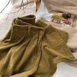 Pantaloni di lana a vita alta vintage chic per donne alla moda