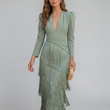 Sofia | Abito con Frange Elegante