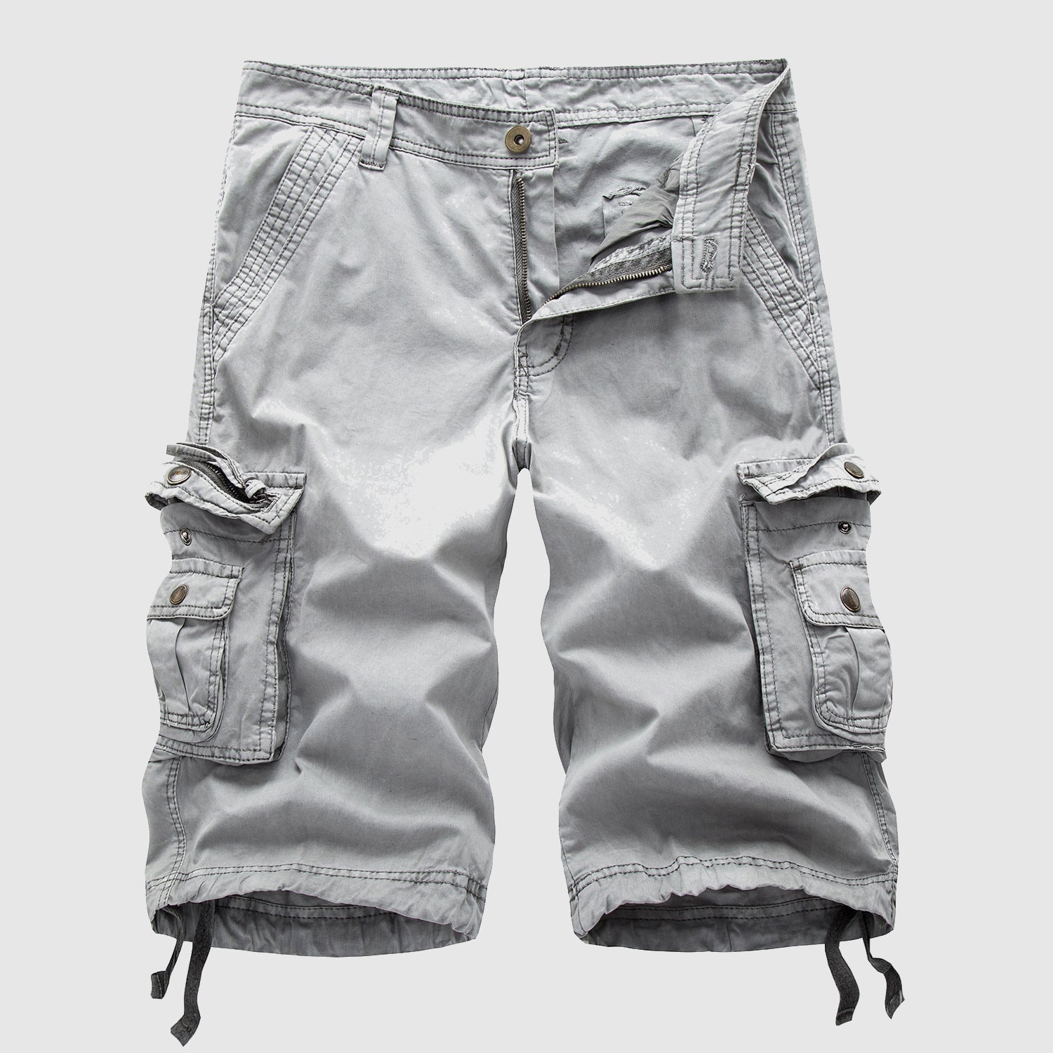 Uomini - Frachthorts - Cotone - Estivo - Diverse Borse - Abbigliamento Casual Lunghezza Ginocchio
