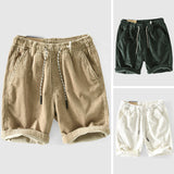 Shorts estivi a corda da uomo - ultra traspiranti - vita elastica - abbigliamento casual arrotolato