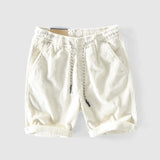 Shorts estivi a corda da uomo - ultra traspiranti - vita elastica - abbigliamento casual arrotolato