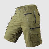 Uomini - Pantaloncini Estivi - Lunghezza del Ginocchio - Programma Multipocket - Tessuto Leggero