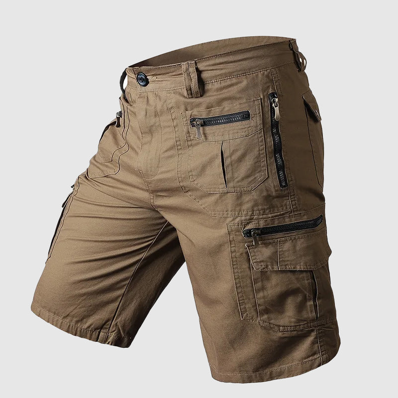 Uomini - Pantaloncini Estivi - Lunghezza del Ginocchio - Programma Multipocket - Tessuto Leggero