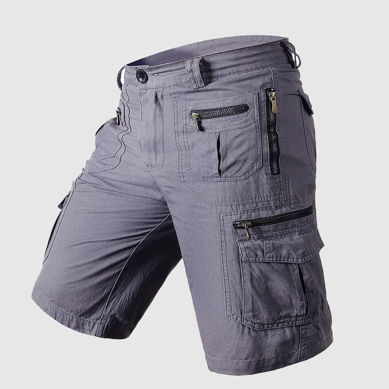 Uomini - Pantaloncini Estivi - Lunghezza del Ginocchio - Programma Multipocket - Tessuto Leggero