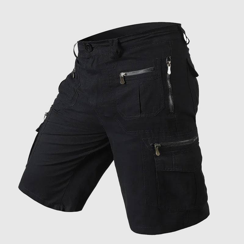Uomini - Pantaloncini Estivi - Lunghezza del Ginocchio - Programma Multipocket - Tessuto Leggero
