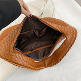 Elegante borsa a tracolla intrecciata da donna, materiale resistente