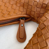 Elegante borsa a tracolla intrecciata da donna, materiale resistente