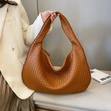 Elegante borsa a tracolla intrecciata da donna, materiale resistente