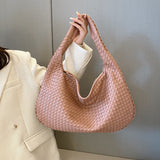 Elegante borsa a tracolla intrecciata da donna, materiale resistente