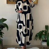 Splendida stampa autunnale del vestito maxi EMMA: eleva il tuo stile!