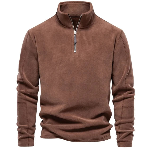 Felpa da uomo con colletto rialzato autunnale