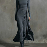 Noemi | Abito maxi con nodo laterale