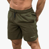 Uomini - Shorts Estivi - Tessuto Leggero Traspirante - Cintura Elastica con Cordone - Lunghezza Media