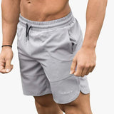 Uomini - Shorts Estivi - Tessuto Leggero Traspirante - Cintura Elastica con Cordone - Lunghezza Media