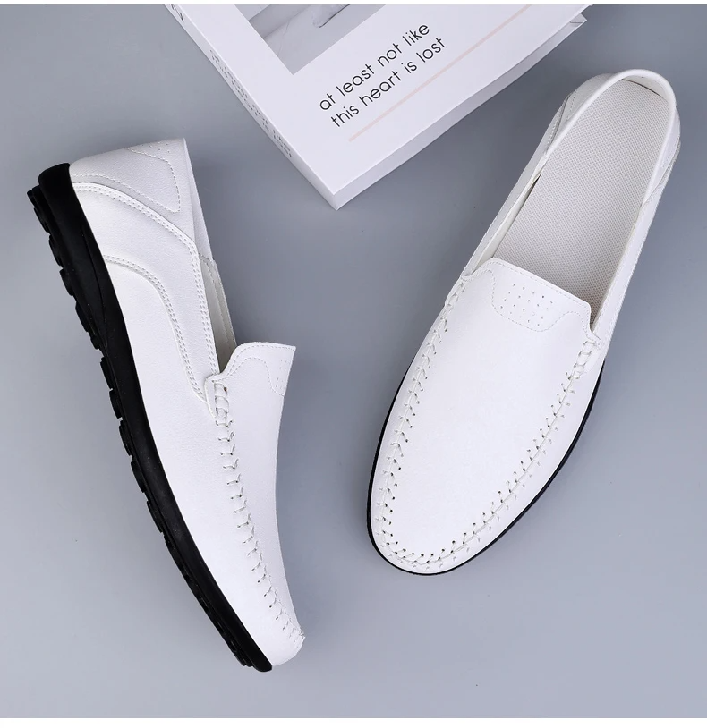 ENZO | Mocassini estivi italiani in pelle PU da uomo