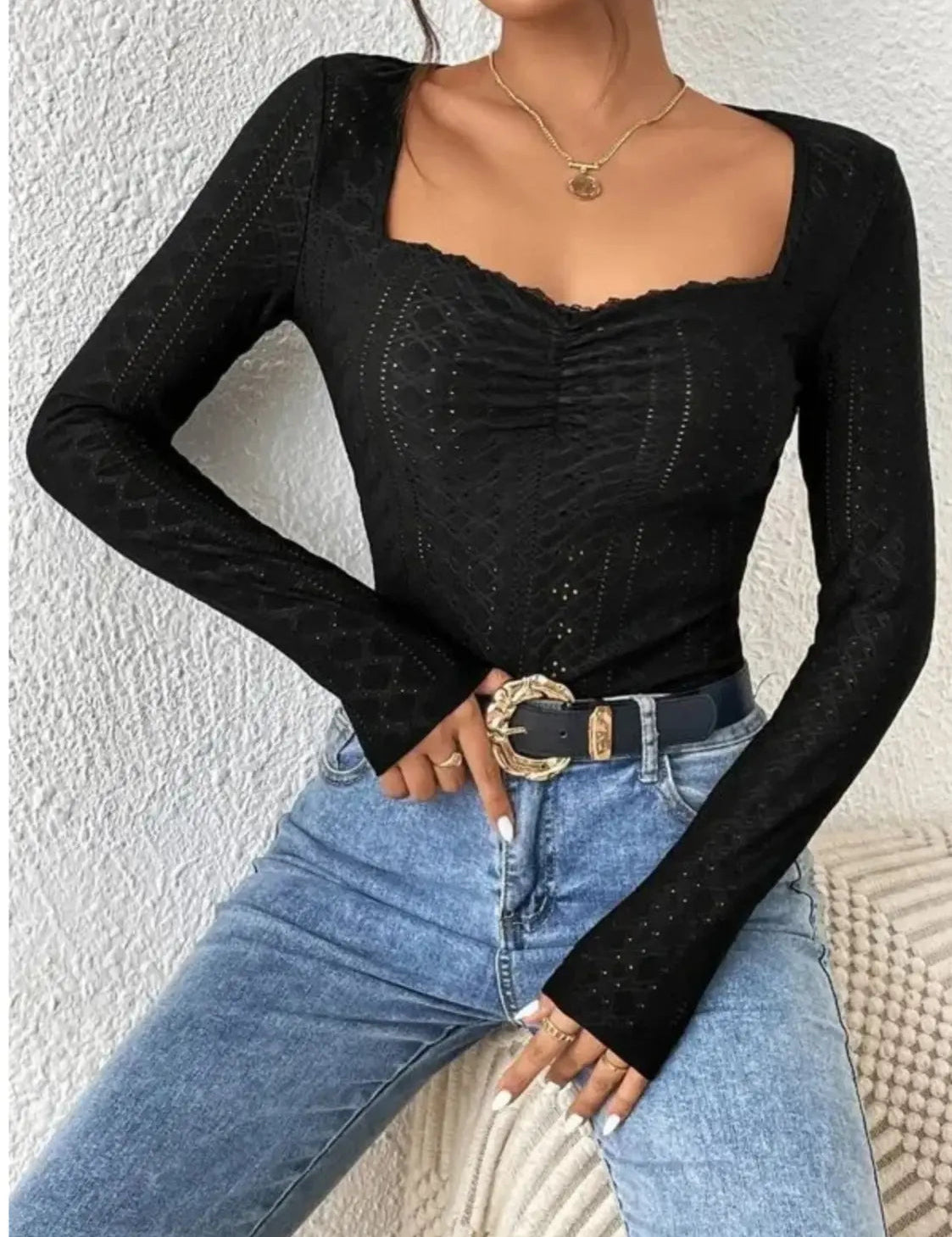 JACKY | Camicia a maniche lunghe ricamata