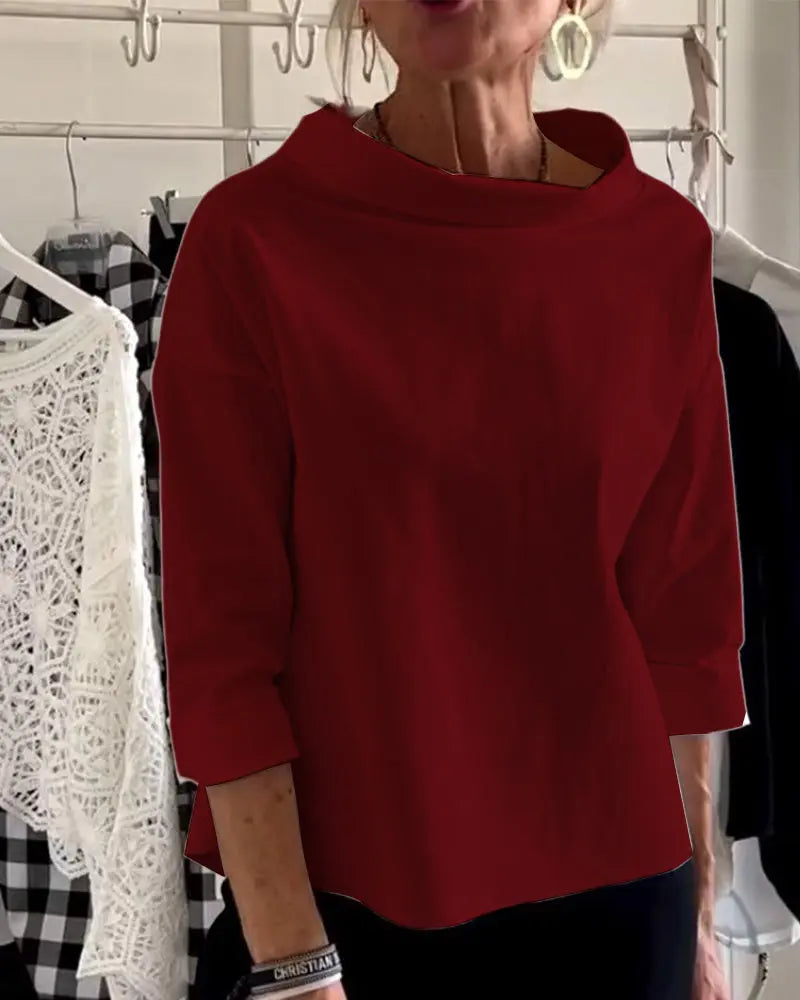 JENNIFER | Elegante top autunnale a collo alto