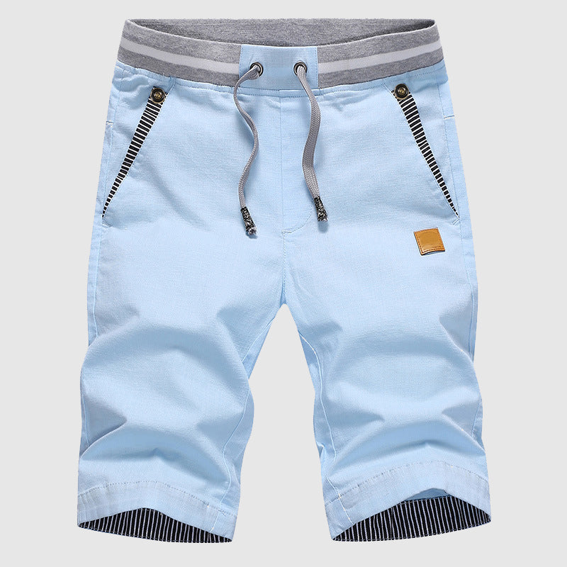 Shorts estivi da uomo - Corsa del cordone - Tasche con zip - Vestibilità rilassata