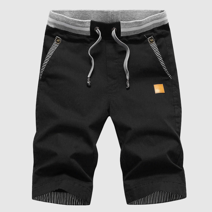 Shorts estivi da uomo - Corsa del cordone - Tasche con zip - Vestibilità rilassata