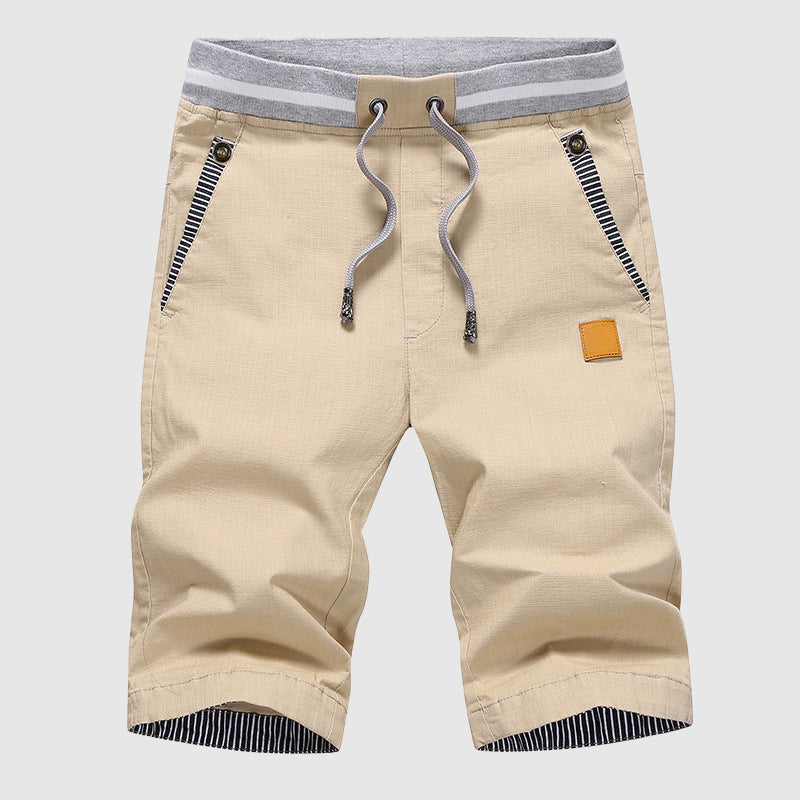 Shorts estivi da uomo - Corsa del cordone - Tasche con zip - Vestibilità rilassata