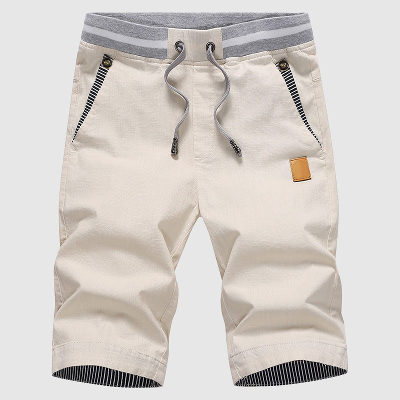 Shorts estivi da uomo - Corsa del cordone - Tasche con zip - Vestibilità rilassata