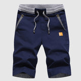 Shorts estivi da uomo - Corsa del cordone - Tasche con zip - Vestibilità rilassata