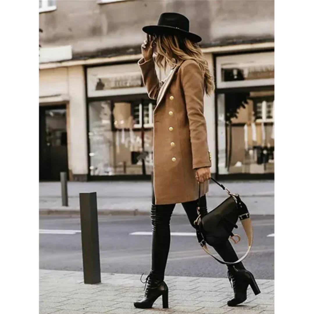 Volkeramina | Blazer elegante da donna | Lungo invernale