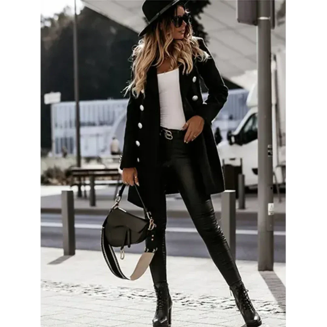 Volkeramina | Blazer elegante da donna | Lungo invernale