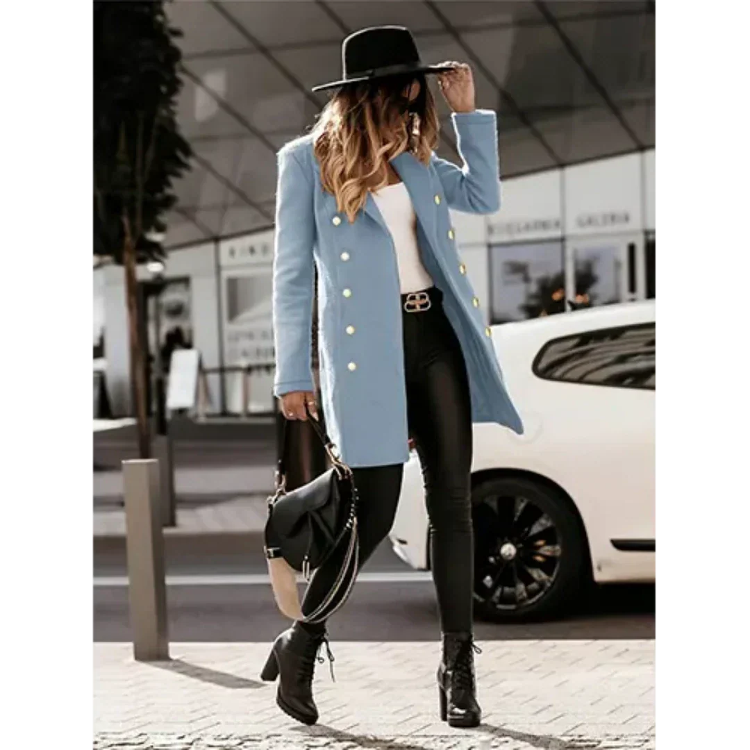 Volkeramina | Blazer elegante da donna | Lungo invernale
