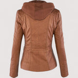 Laurina™ | Giacca biker aderente con cappuccio