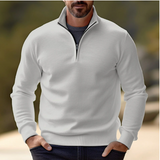 Maglione autunnale con mezza zip | Maglia morbida, traspirante, ideale per vestirsi a strati