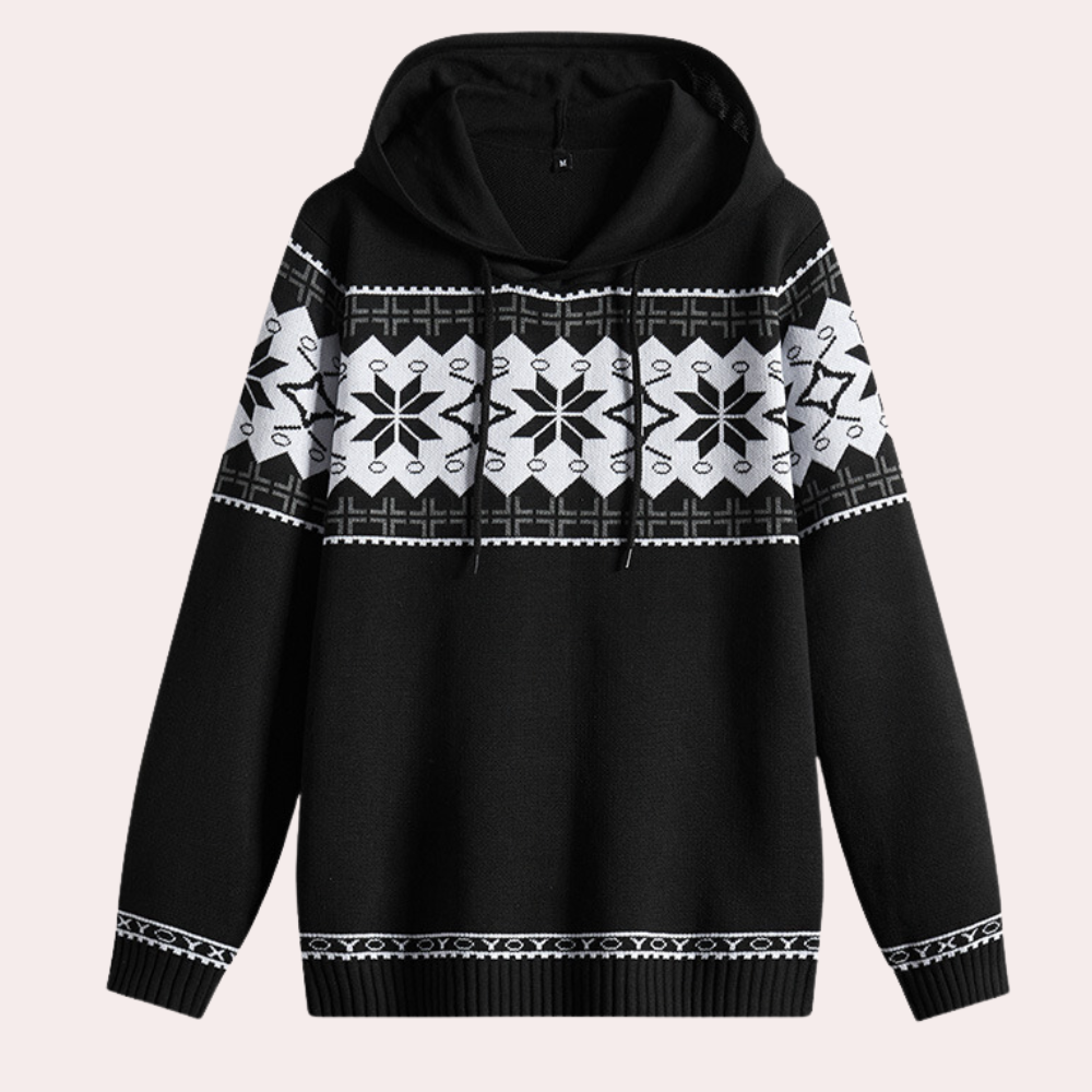 Maglione invernale da uomo con cappuccio