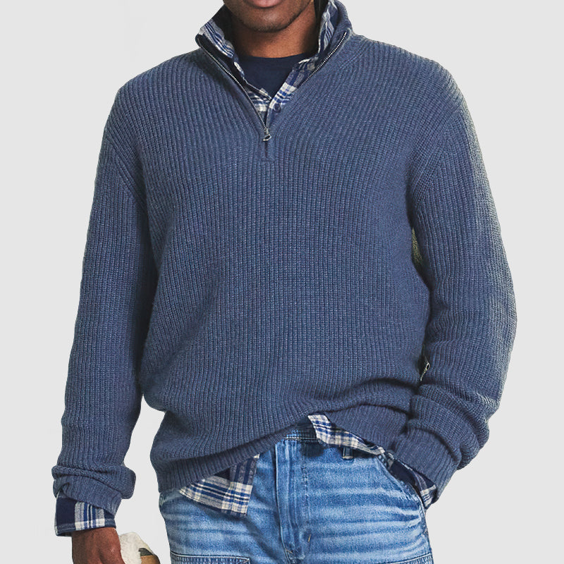 Mark | Maglione invernale lavorato a maglia con cerniera a un quarto Heritage