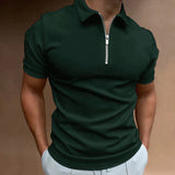 Mark| Polo estiva da uomo alla moda con dettagli eleganti e cerniera