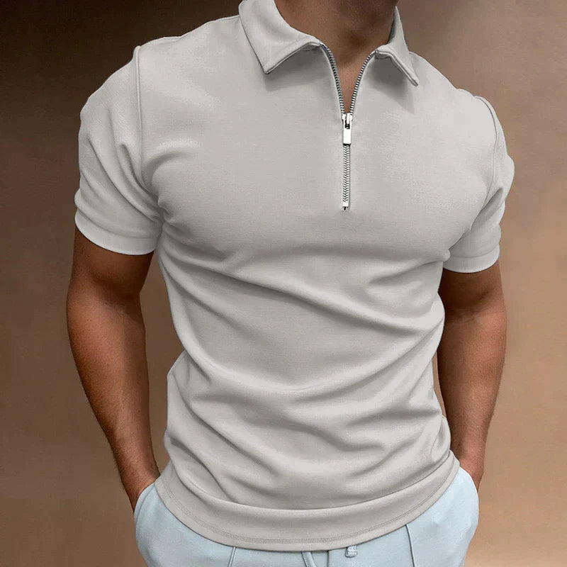 Mark| Polo estiva da uomo alla moda con dettagli eleganti e cerniera