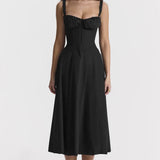 Betania | Abito a corsetto midi autunnale comodo ed elegante