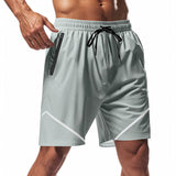 Uomini -ors Stringer sport estivo - tessuto ultra leggero e asciugatura rapida - fit sciolto - lunghezza del ginocchio - tasche con cerniera