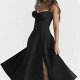 Betania | Abito a corsetto midi autunnale comodo ed elegante
