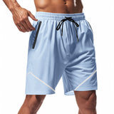 Uomini -ors Stringer sport estivo - tessuto ultra leggero e asciugatura rapida - fit sciolto - lunghezza del ginocchio - tasche con cerniera