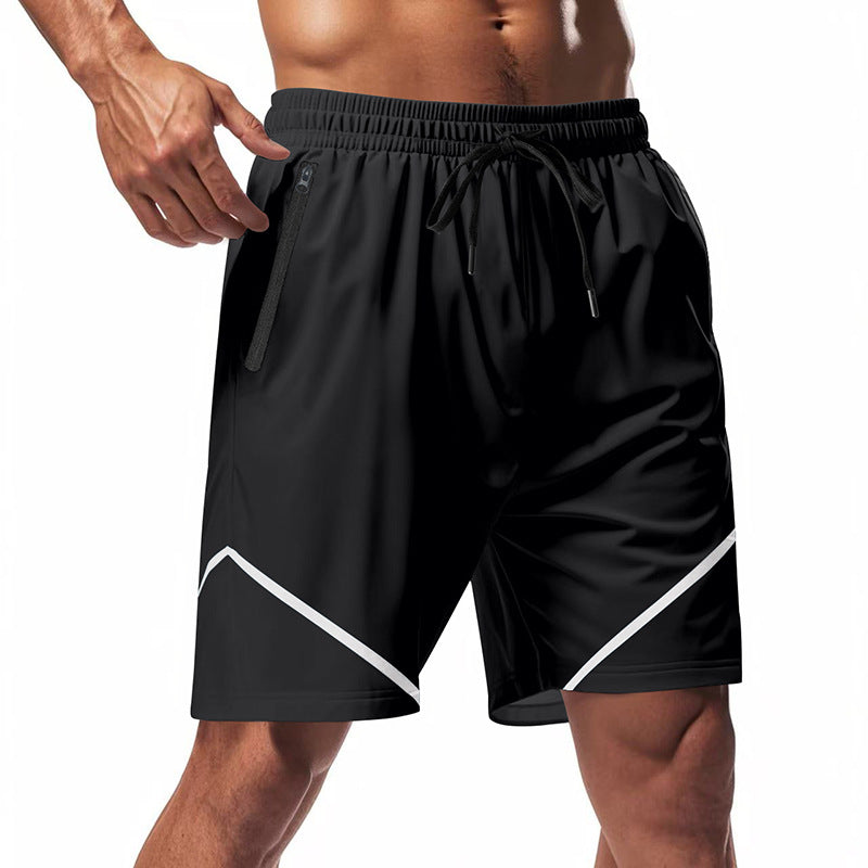 Uomini -ors Stringer sport estivo - tessuto ultra leggero e asciugatura rapida - fit sciolto - lunghezza del ginocchio - tasche con cerniera