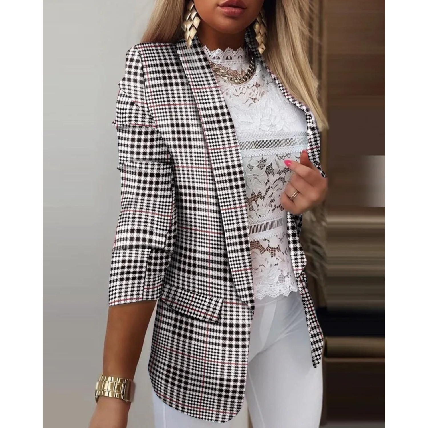 Gelsomino | Blazer autunnale stampato elegante e versatile