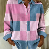 Mia™ | Camicetta a quadri in maglia in tonalità tenui