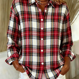 Amelia™ | Camicetta a quadri in maglia in tonalità tenui